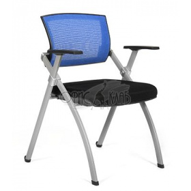 ТПТ Кресло для посетителей CHAIRMAN NEXX, ткань-сетка/ткань: TW-05 синий/15-21 черный