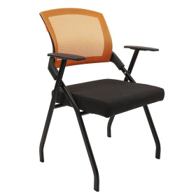 ТПТ Кресло для посетителей CHAIRMAN NEXX, ткань-сетка/ткань: TW-66 оранжевый/15-21 черный