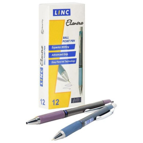 Ручка шариковая Linc Elantra синяя, автоматическая 0,7 мм