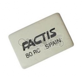 Ластик прямоугольный Factis 80 RC, для стирания ч/г карандаша, 28*20*7 мм.