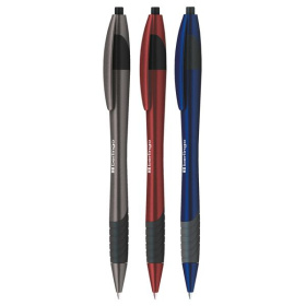 Ручка шариковая Berlingo Metallic XL синяя, автоматическая 0,7 мм