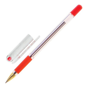 Ручка шариковая MunHwa МС-Gold красная, масляные чернила, 0.5 мм