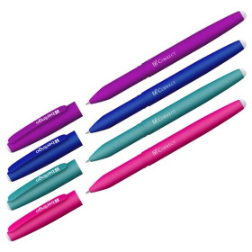 Ручка стирающаяся Berlingo Correct синяя, прорезин. корпус, 0,6 мм., синяя