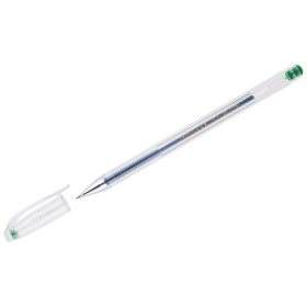 Ручка гелевая Crown Hi-Jell зеленая 0,5 мм