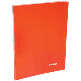 Папка с боковым зажимом A4 Berlingo Neon, 17 мм, 700 мкм, неоновая оранжевая, с карманом