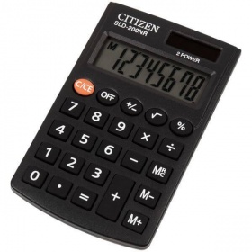 Калькулятор Карманный Citizen SLD-200NR 8 разрядный, 98*60*10мм, черный