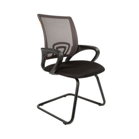 ТПТ Кресло для посетителей CHAIRMAN 696 V, ткань-сетка/ткань: TW-04 серый/TW-11 черный