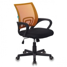 БРК Кресло для оператора CH-695N/OR/BLACK, ткань-сетка/ткань TW оранжевый/TW-11 черный