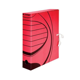 Короб с завязками картон A4  75 мм inFormat, красный