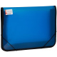 Папка с угловыми резинками A4 Berlingo Fuze, 600 мкм, пластик, с тканевой окантовкой, синий