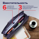 Папка-портфель с пластиковыми ручками A3 Brauberg, 3 отд., на молнии, пластик, серый
